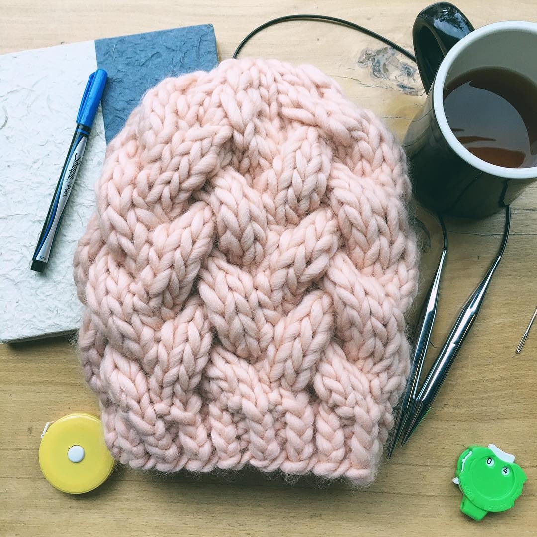 Super Bulky Cable Hat Knitting Pattern → the Patisserie Hat - Etsy
