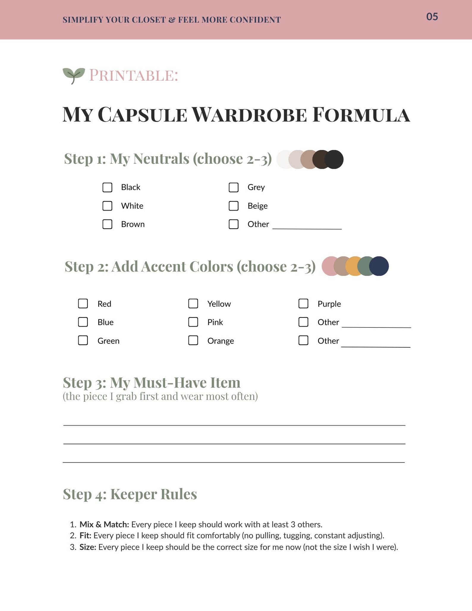 A Beginner's Guide: Capsule Wardrobe for Moms (digital Download) - Etsy