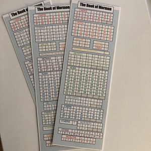 Book of Mormon Bookmark Reading Chart INSTANT DOWNLOAD Printable ...