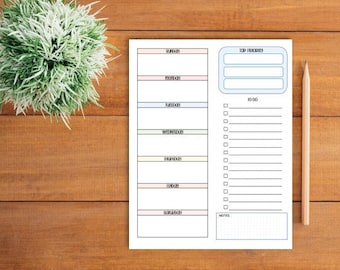 WEEK PLANNER To Do Instant Download Printable File Digital Planners