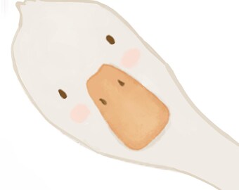 STICKER cute duck goose sticker peeking around Vinyl Waterproof Durable Decal