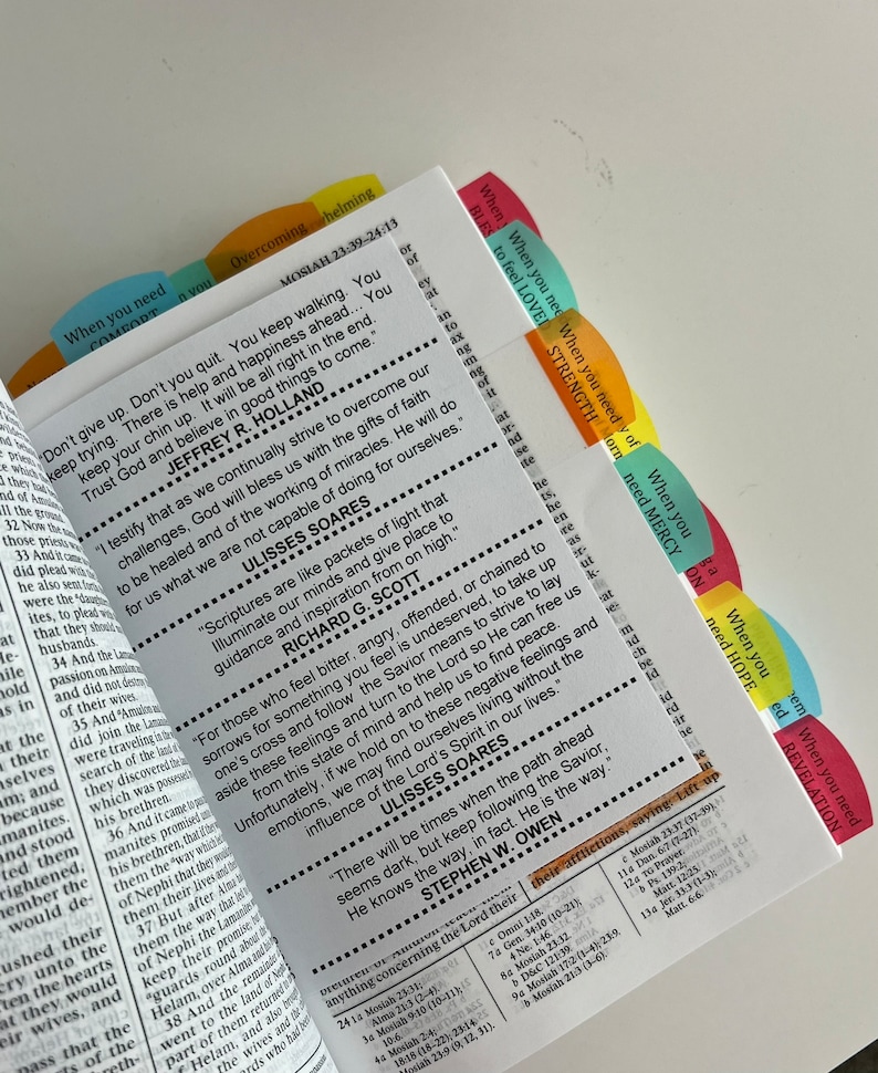 TOPIC TAB Kit —triple Combination Tabs, Quotes, Instructions. Young ...
