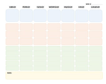 1-3-5 tasks Week Productivity Page Tasks, Plans, Projects, TO DO Planner Printable