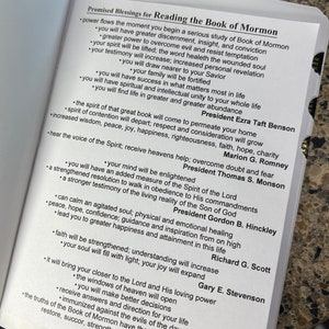 Buch Mormon VERSPRECHEN für Schriften INSTANT DOWNLOAD