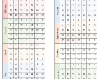2026 one page CALENDAR Instant Download Digital printable
