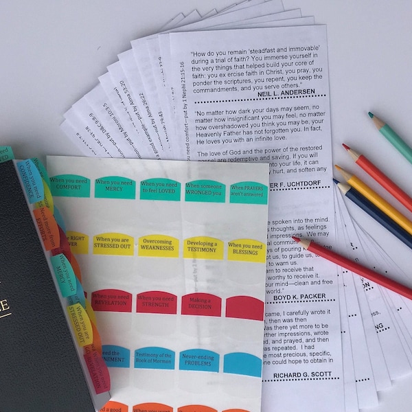 Book Tab Example Book Tabs - Etsy