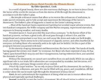 April 2025 General Conference cards notes reminders INSTANT DOWNLOAD The Church of Jesus Christ of Latter day Saints LDS
