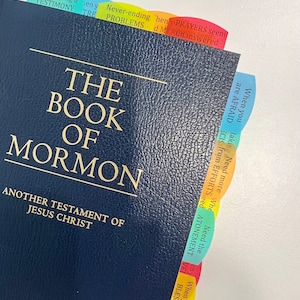Book of Mormon TOPIC TAB Kit —same number of tabs, quotes, just in a different places to all fit.  YW,  activities... Group rates