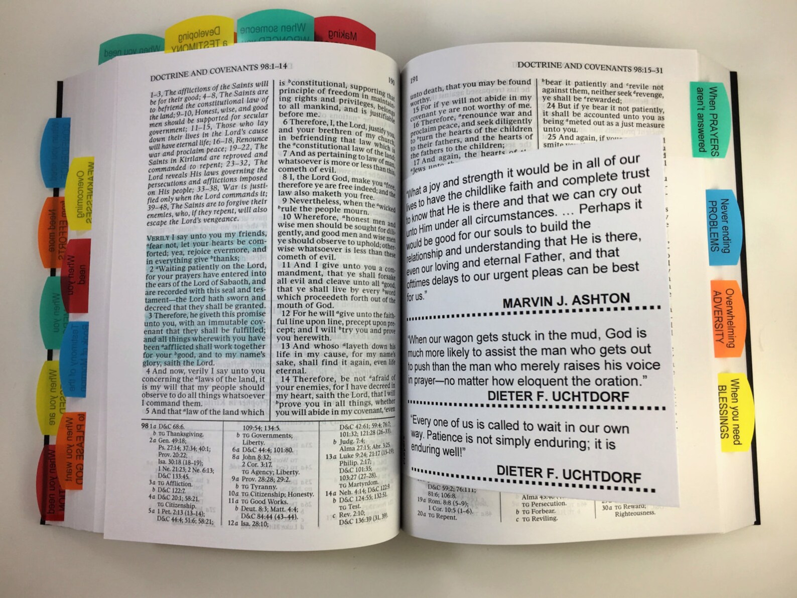 COMPLETED TOPIC Tab Scripture Reference Book Book of Mormon - Etsy
