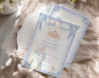 Watercolor Princess Invitation | INSTANT DOWNLOAD | Princess Party | 2nd Birthday l Templett Download