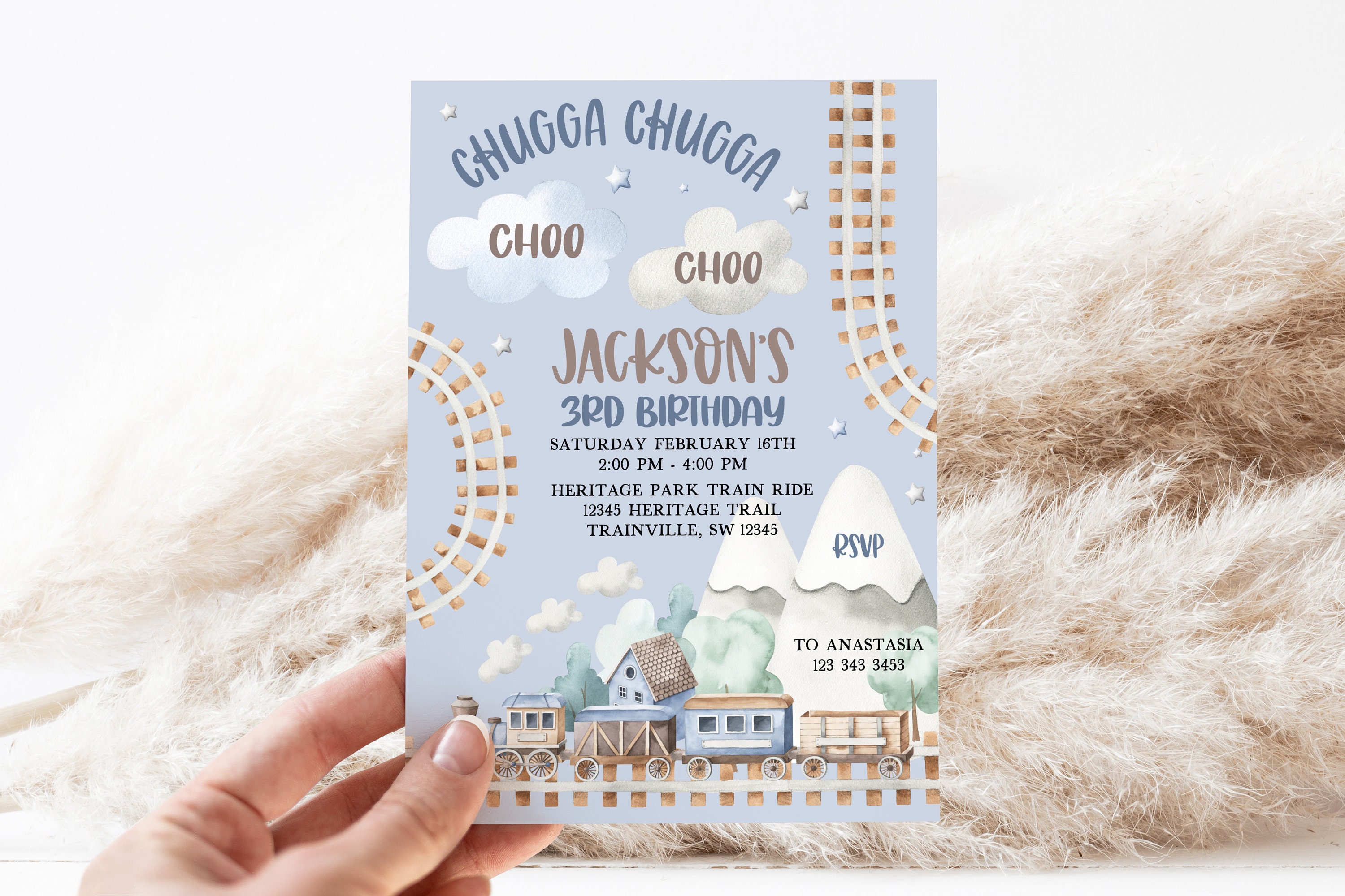 Choo Choo Charles Birthday Party Invite DIY (Instant Download) 
