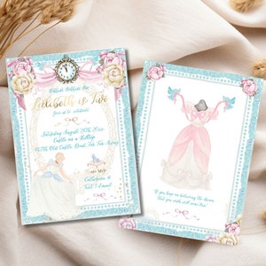 Watercolor Princess Invitation | INSTANT DOWNLOAD | Princess Party | 2nd 3rd 4th Birthday l Templett Download