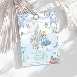 Watercolor Princess Second Birthday Invitation INSTANT DOWNLOAD | Princess Party | 2nd Birthday | Templett