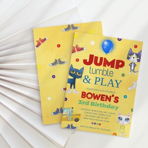 Märchenbuch-Geburtstags-Einladung | SOFORTIGER DOWNLOAD | Pete the Cat Invite | Vollständig bearbeitbares Invite Templett,