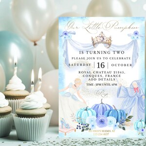 Watercolor Princess Invitation | INSTANT DOWNLOAD | Princess Party | 2nd 3rd 4th Birthday l Templett Download