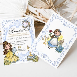 Princess Birthday Invitation INSTANT DOWNLOAD | Princess Party | 2nd 3rd 4th birthday, girl Templett,