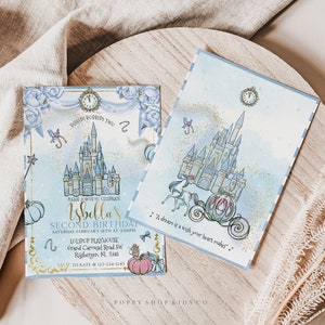 Watercolor Princess Second Birthday Invitation INSTANT DOWNLOAD | Princess Party | 2nd birthday |Templett Download