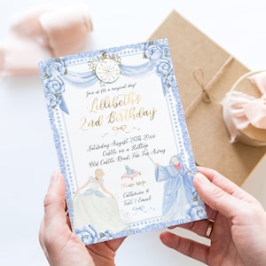 Watercolor Princess Invitation | INSTANT DOWNLOAD | Princess Party | 2nd 3rd 4th Birthday l Templett Download