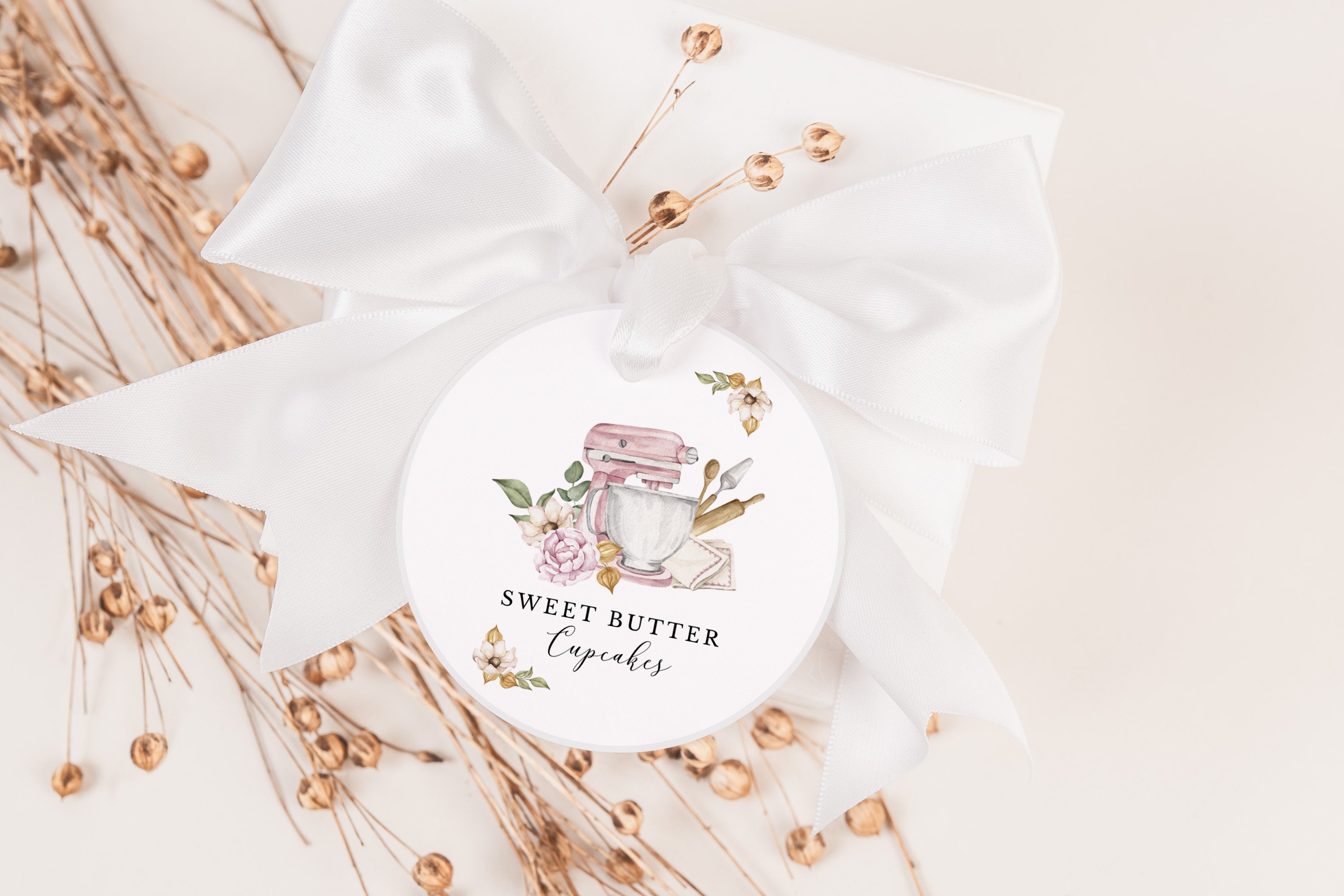 Pretty Tag Baking Favor Tag Set INSTANT DOWNLOAD | Baked With Love Favor Tag | 2.5 ...