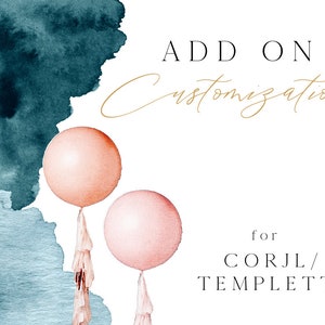 Add on Customization Option - For Both Corjl and Templett