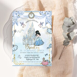Watercolor Princess Second Birthday Invitation INSTANT DOWNLOAD | Princess Party | 2nd birthday l Templett,