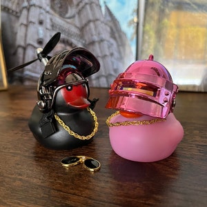 Welder Duck | Duck with Welding Helmet | Black, Pink & Blue