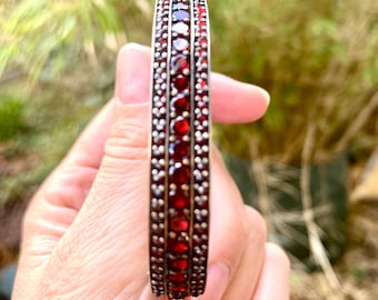 Antique Bohemian Garnet Art Deco Bracelet