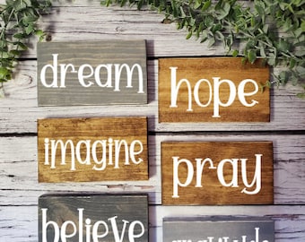 One Word Motivational Sign/Mental Wellness/Health/ Word of the year Sign/Minimalist/Inspirational Sign