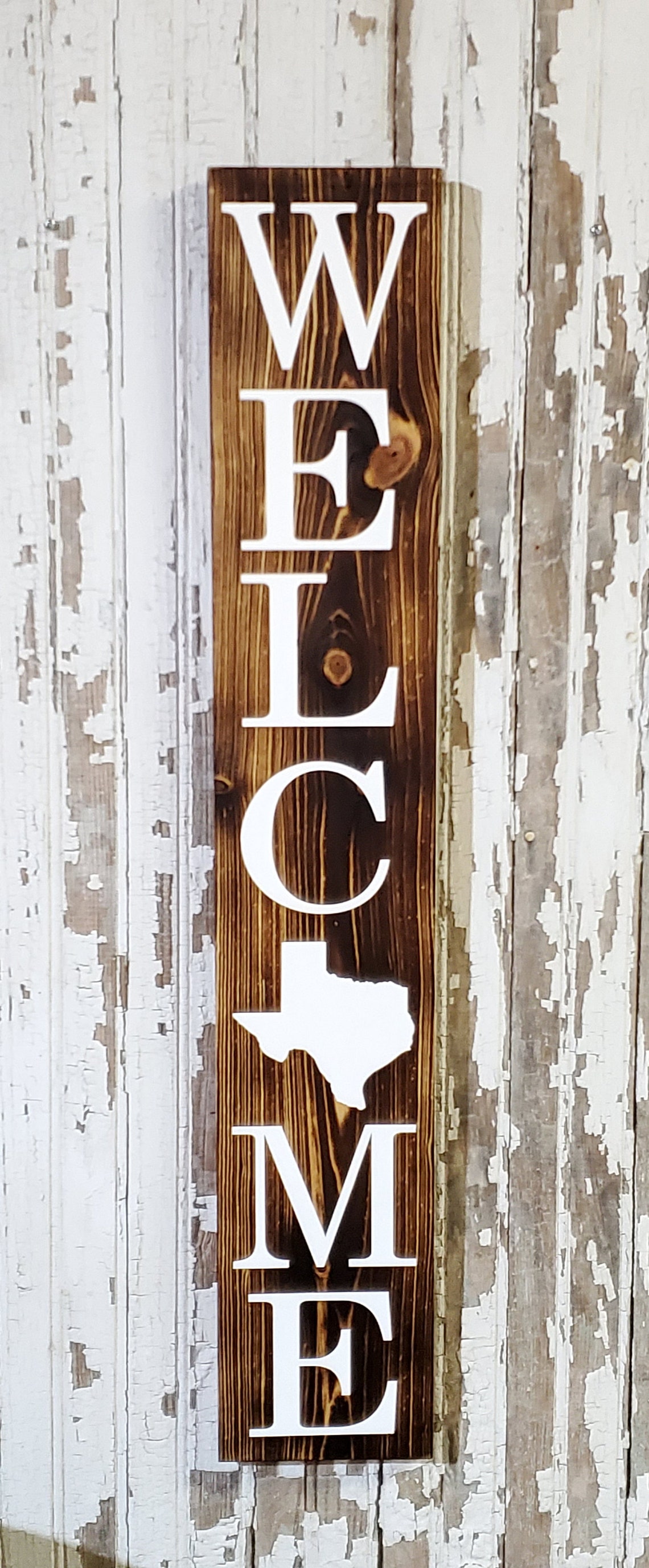 Texas Welcome Sign Cedar Rustic Welcome Sign Rustic Home | Etsy