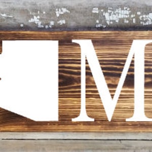 Minnesota Home Sign Hand Painted Sign Rustic Home Decor,MN Wall Art,Porch Distressed Sign Any State Home sign
