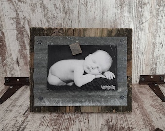 Rustic Frame/ Farmhouse/ Corrugated Metal on Barn Wood