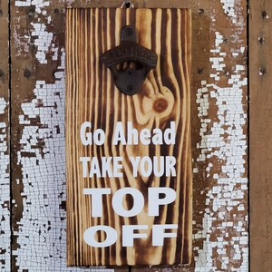 Beer Bottle Opener - Wall Mounted Opener - Groomsman&#39;s Gift - Father&#39;s Day - Man Cave