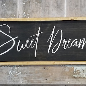 Sweet Dreams Sign, Farmhouse Sign, Hand Painted Sign