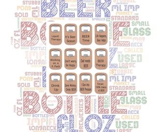 Otwieracz do butelek SVG Bundle/ Piwo SVG Bundle/ Cytaty o piwie SVG Designs/ Szklanka do piwa SVG/ Cytaty o alkoholu SVG/ Zabawne powiedzenia o piwie SVG