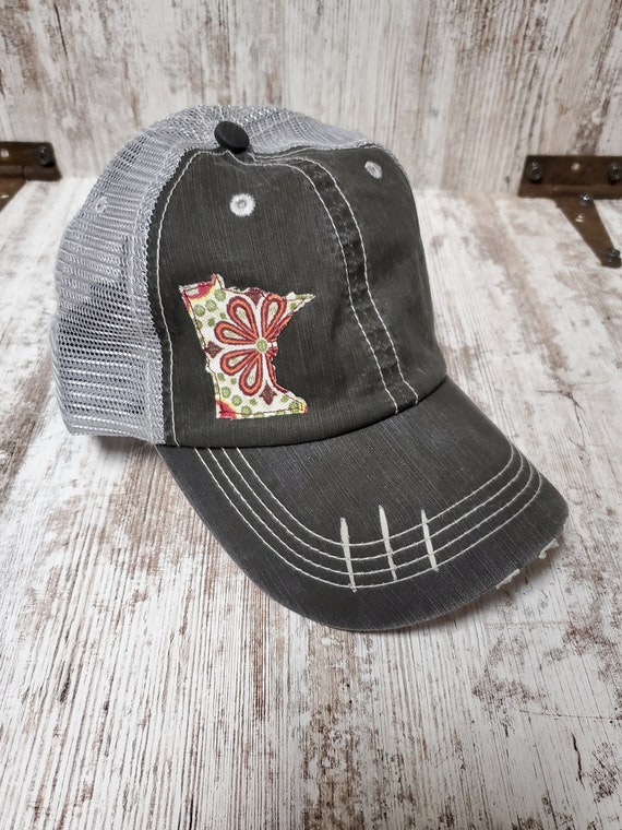 Distressed Minnesota Trucker Hat Customize to Any State | Etsy