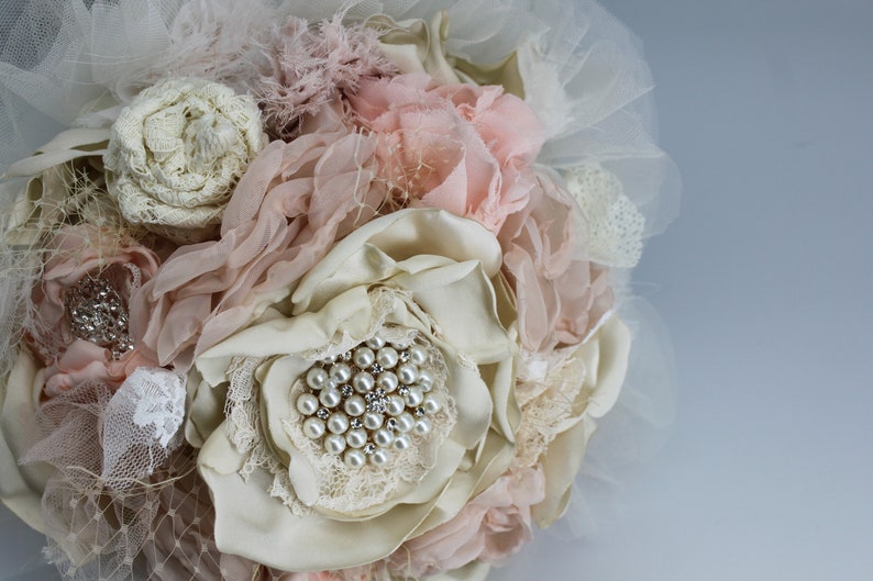 Bouquet De Mariée Bouquet De Soie Rose Bouquet De Mariéebouquet De Fleurs Mariage Bouquet Demoiselle Dhonneurbouquet De Tissus