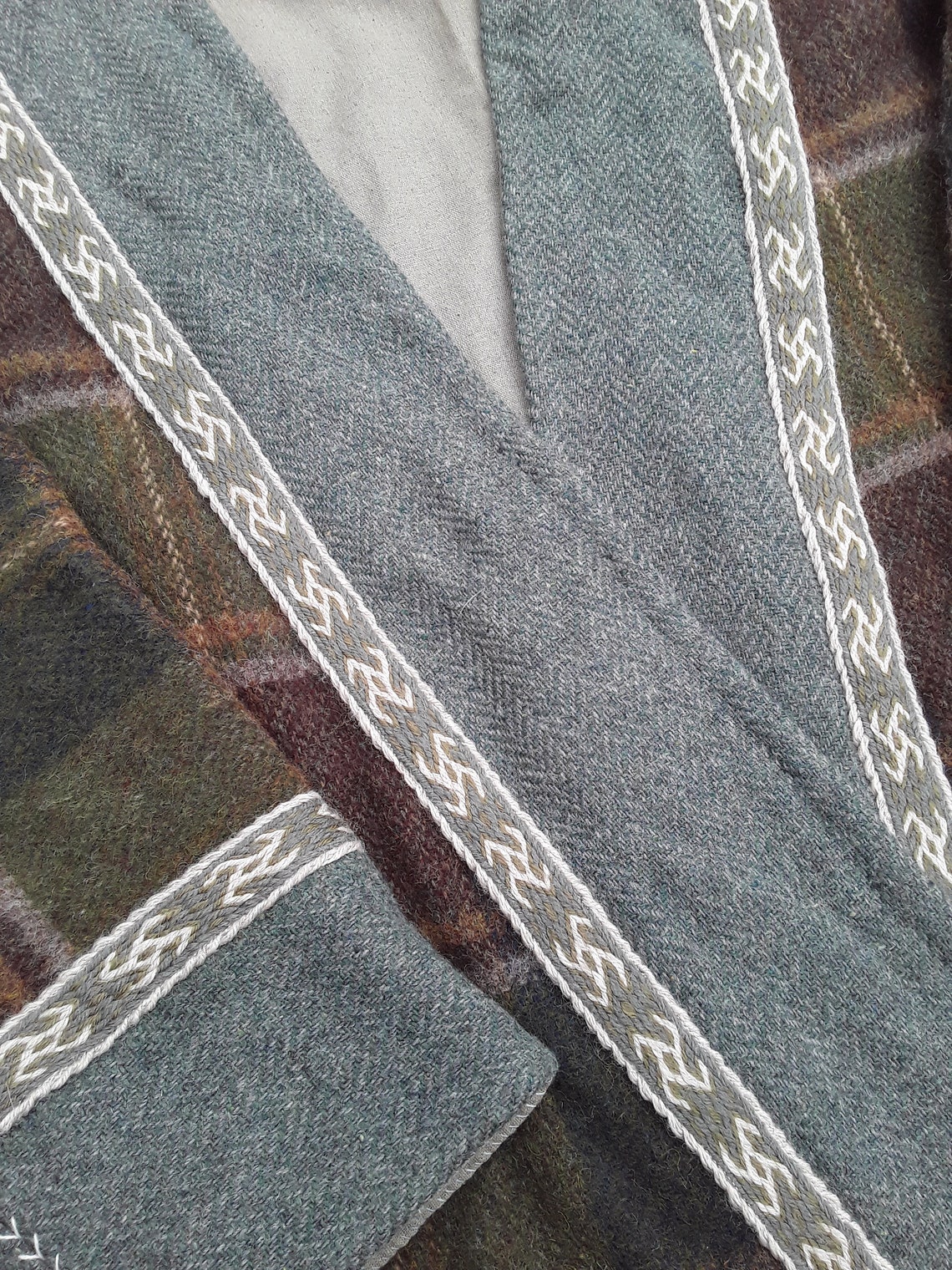 Early Medieval coat wool and linen Klappenrock Viking coat Etsy