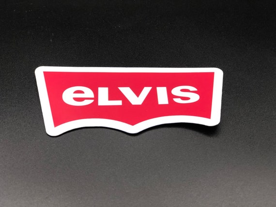Elivs Levis Parody Glossy Vinyl Sticker 