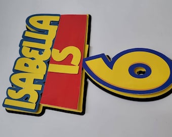 Custom T. story cake topper