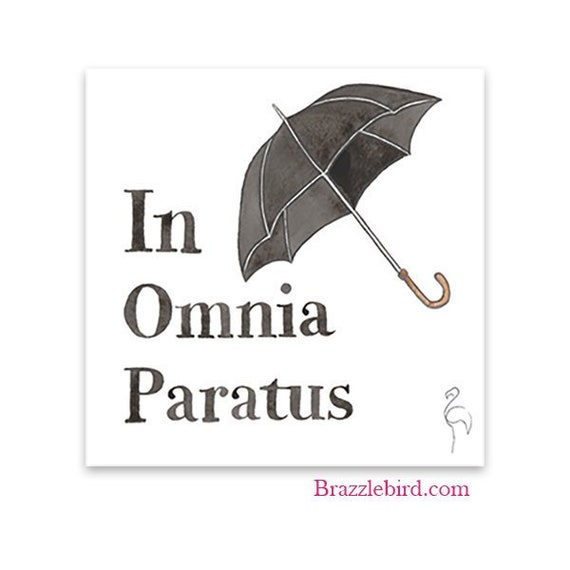 In Omnia Paratus Umbrella Gilmore Girls Watercolor Pop Art Etsy