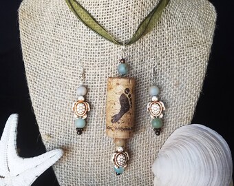 Turtle Doves Necklace & Earring Set