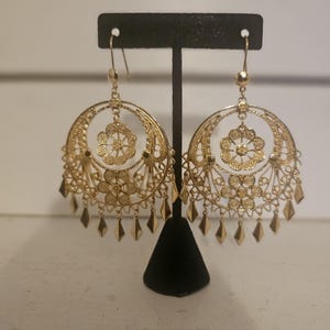 Oaxaca Mexico Folklorico Dance Filigree Large Earrings