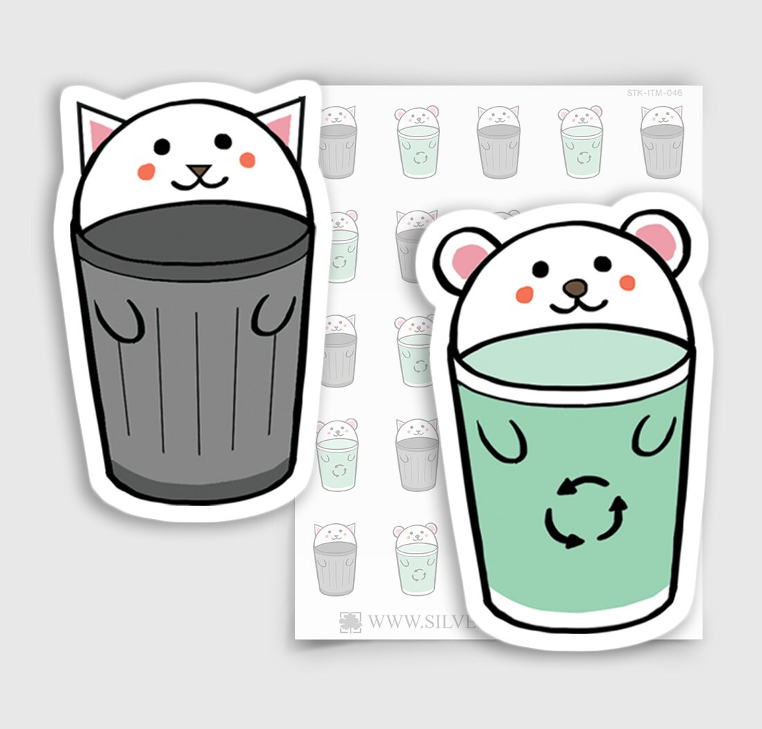 Kawaii Trash And Recycling Clipart By Digitalartsi Th - vrogue.co