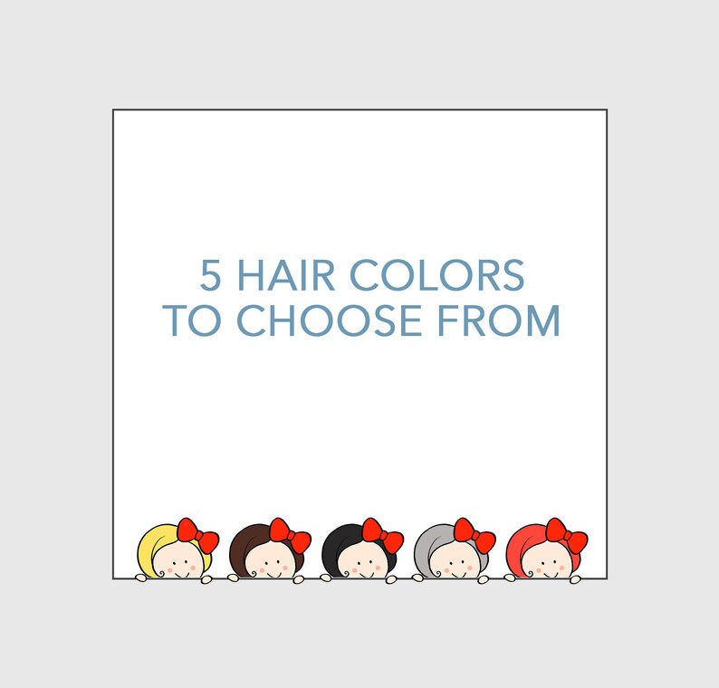 Little Ruby Baking Cooking Custom Hair Character Planner Stickers GRL-002-B