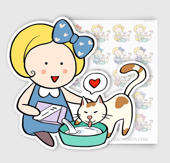 Little Ruby Baking Cooking Custom Hair Character Planner Stickers GRL-002-B