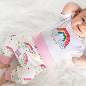 Rainbow Baby Outfit: Organic Cotton Bodysuit & Leggings