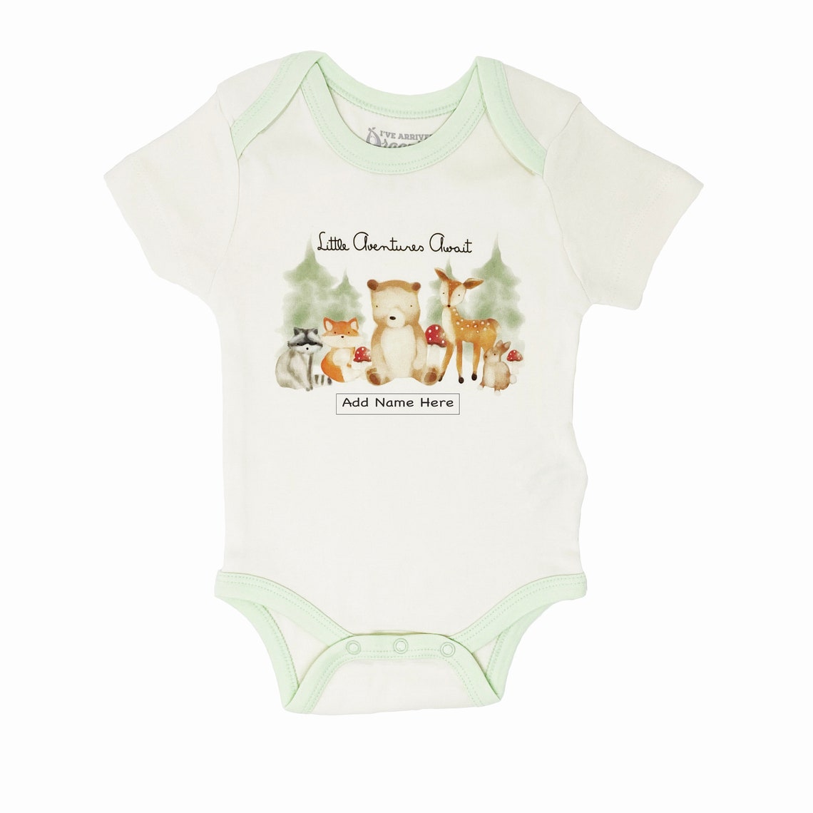 Organic Baby Clothes Woodland Animals Bodysuit Personalized Etsy