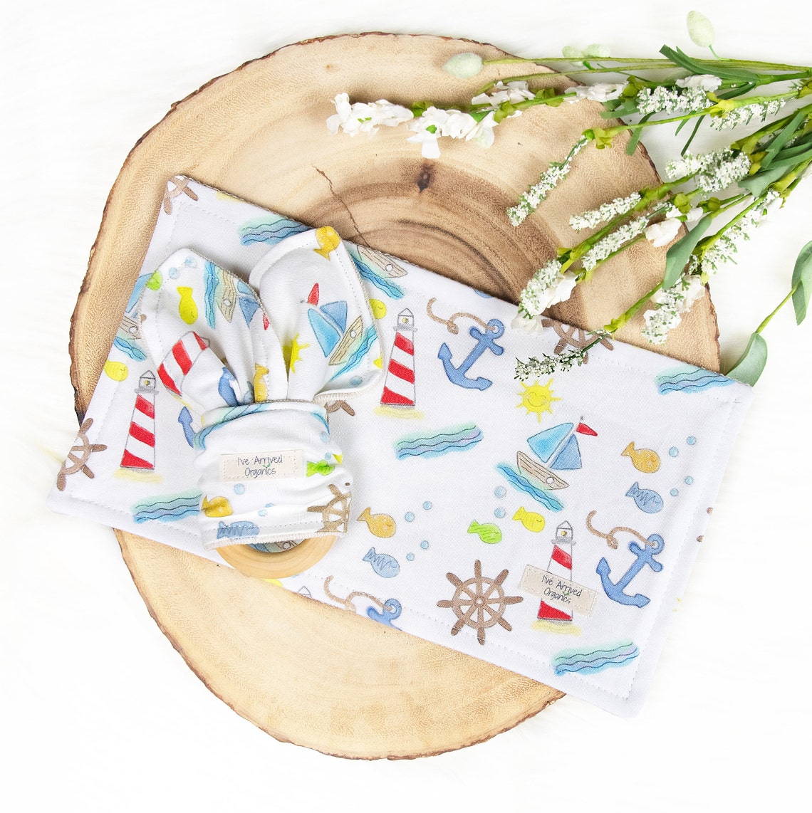 Nautical Baby Boy Gift Set Organic Personalized Handmade Etsy