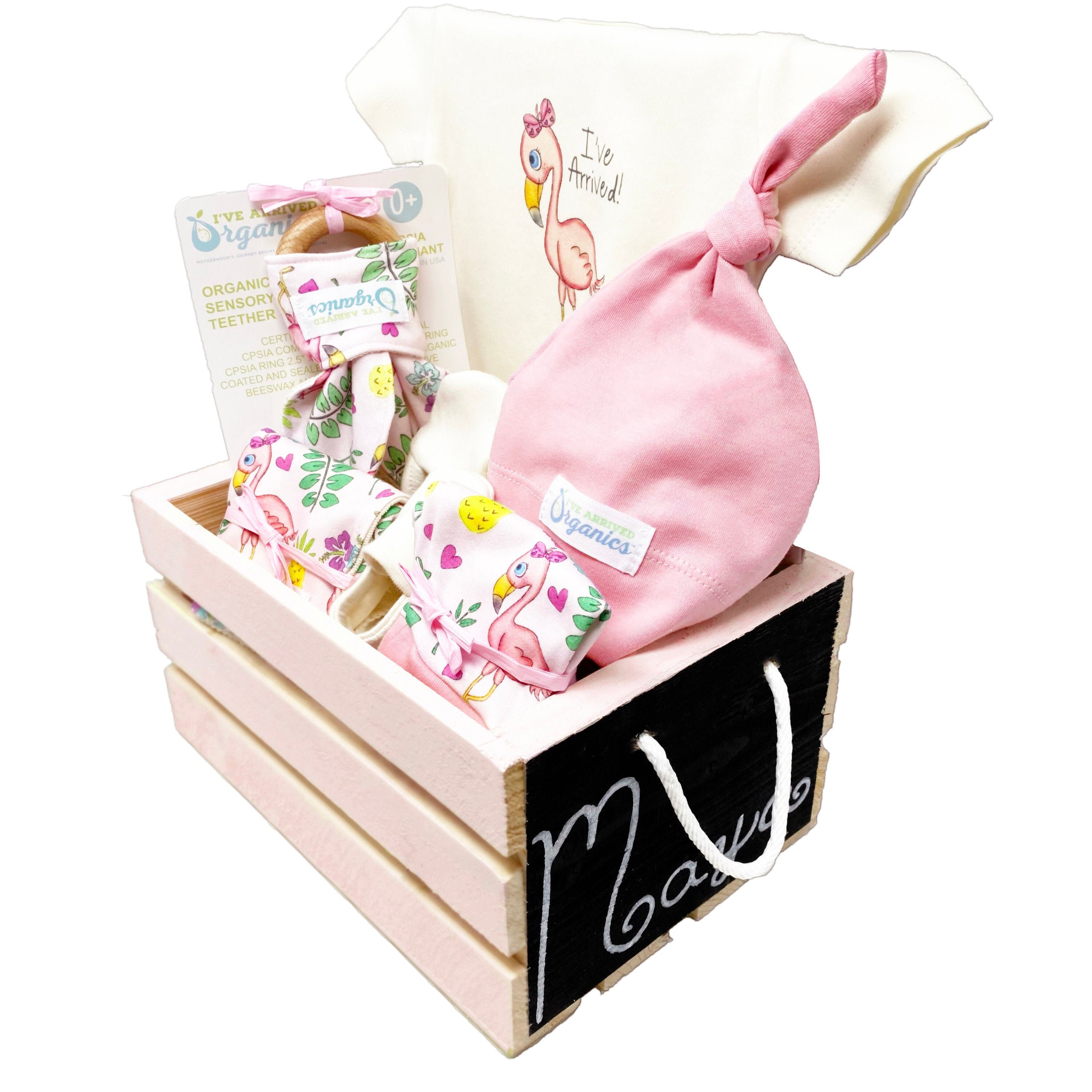 Baby Girl Gift Basket Personalized Baby Gift Organic Baby Etsy