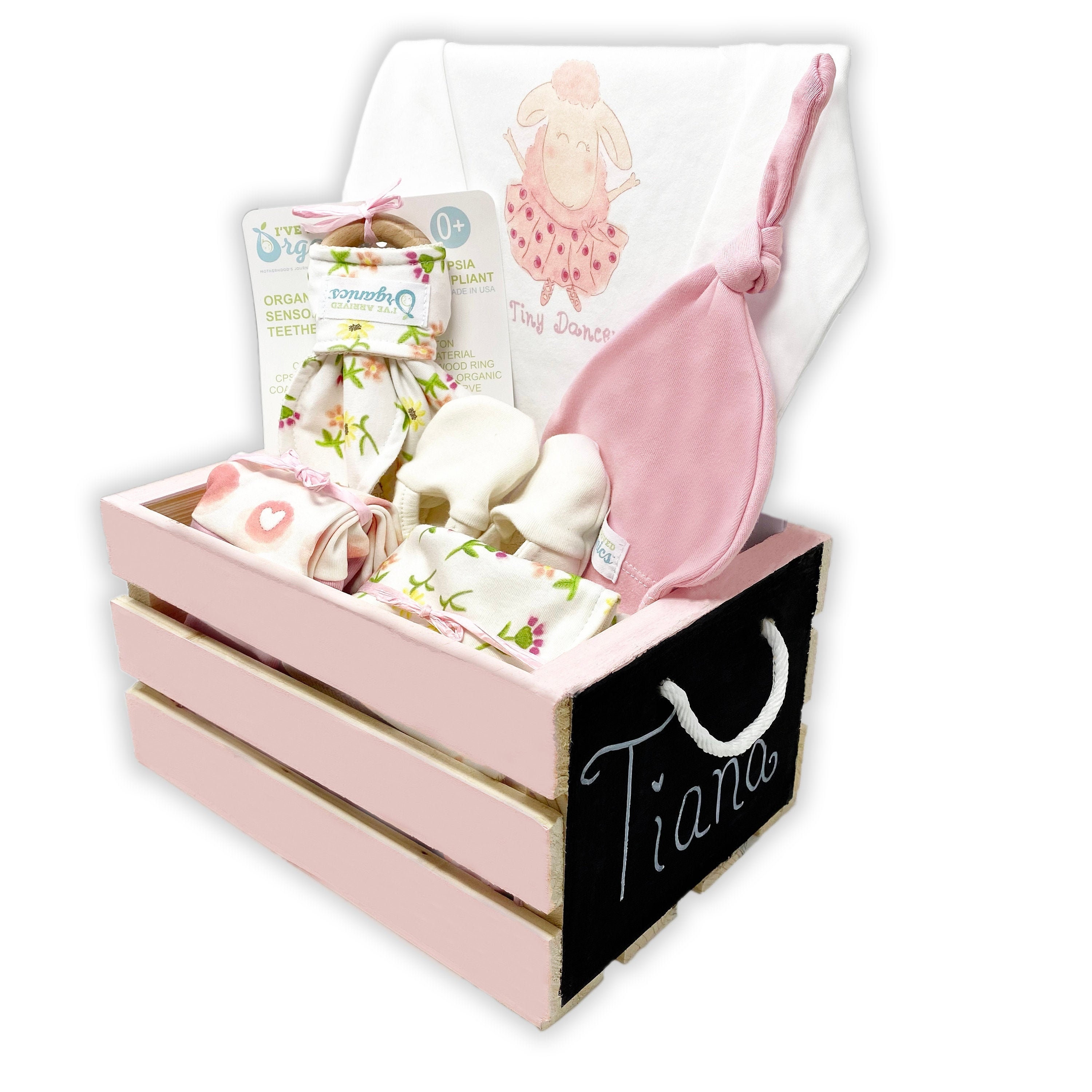 Baby Girl Gift Basket Organic Baby Clothes Coming Home Baby Etsy